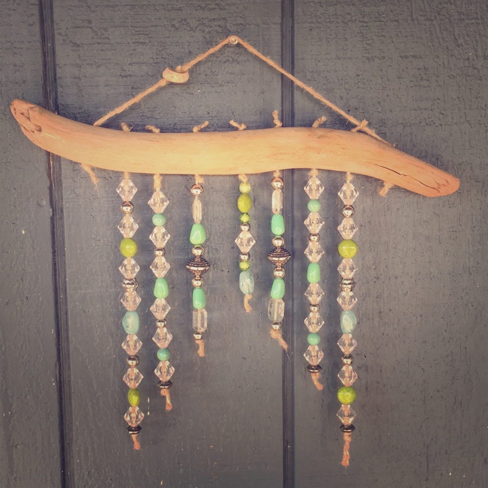 Handmade driftwood suncatcher/wall art